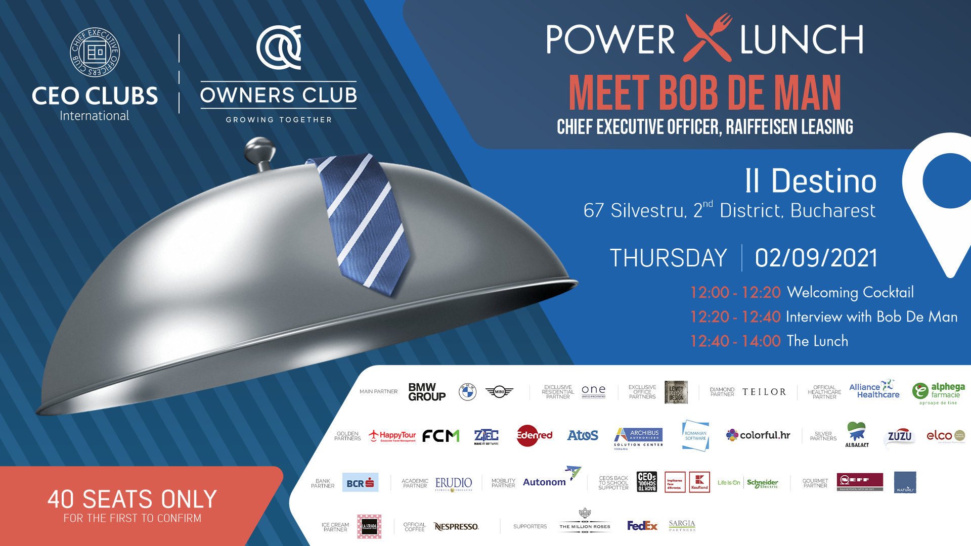 CEO Clubs & Owners Club LIVE Power Lunch with Bob De Man